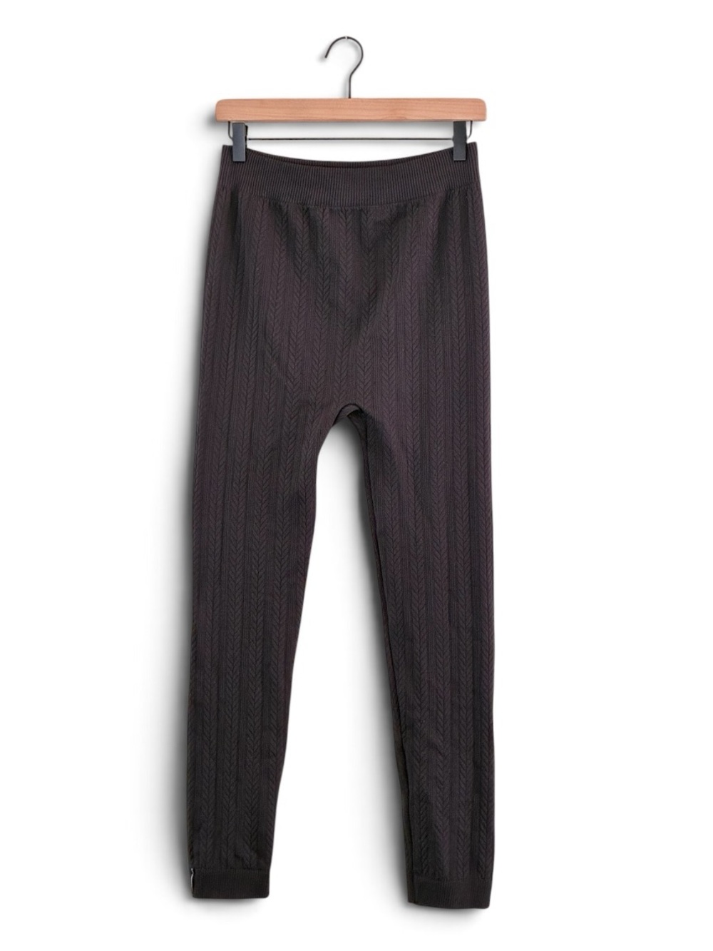 Nautica | Gray ribbed knit textured stretch skinny loungewear leggings size L/XL